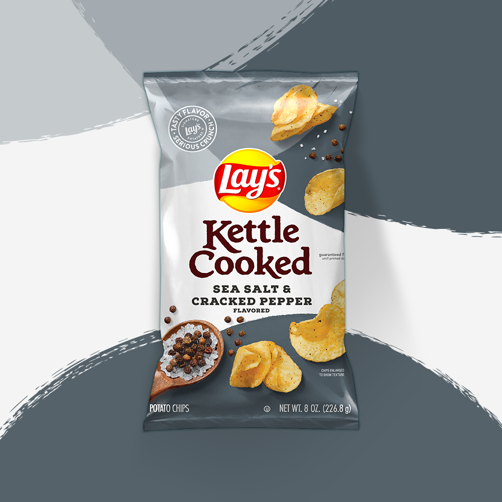 LAY'S® Kettle Cooked Sea Salt & Cracked Pepper Flavored Potato Chips